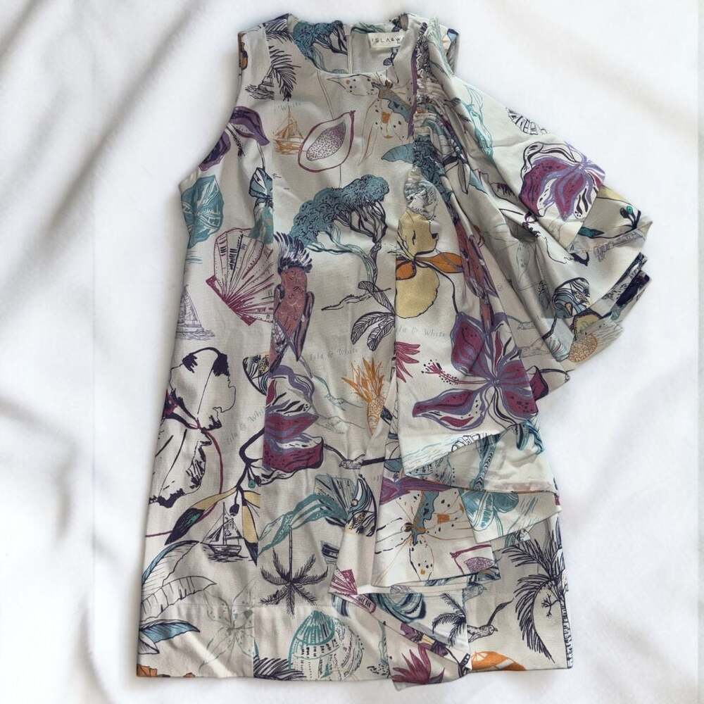 NWT Isla & White Edelira Canto de Playa Mini Dress Size S - Picture 1 of 6